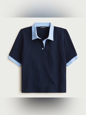 J. Crew Layered polo shirt in mariner cotton
